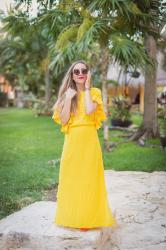 Ma robe longue jaune à Mexico !