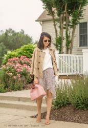 Cropped Trench & Floral Skirt