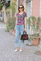 How to wear a Jeans and Tee outfit featuring Mooma Design