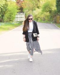 Bold Striped Skirt Outfit