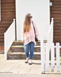 Pink Pleated Blouse Outfit