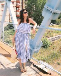 Hot Summer Outfit Idea // Striped Two Piece Set
