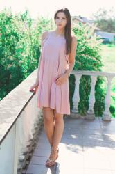 powder pink dress