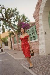 A Red Floral Dress That’s Oh So Romantic