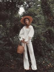 Summer Whites and My Favourite Wicker Bag