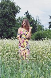 Sukienka maxi w kwiatowy print | BONPRIX