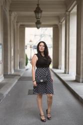 Sommerkleid mit Polka Dots in schwarz weiß