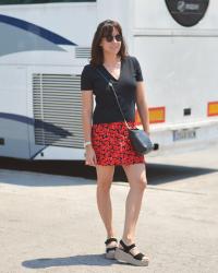 Falda floreada