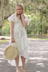 white eyelet dress