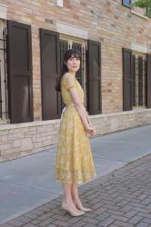 Yellow Lace Dress 