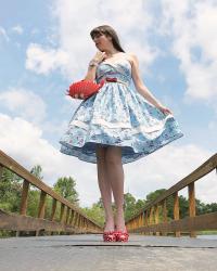 {Review} Boats, Boats, Boats! Unique Vintage Sailboat Print Darienne Swing Dress