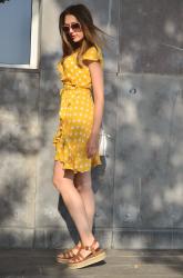 Wrap Yellow Dress