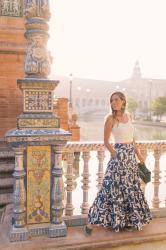 Golden Morning Glow At Plaza de España, Seville