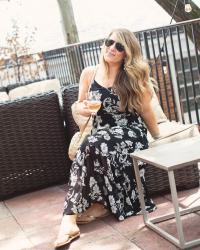 Black Floral Maxi