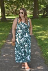 Palm Print Jumpsuit for the Curvy Gal