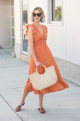 Orange Polka Dot Dress + Nordstrom Anniversary Sale Info
