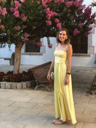 In yellow to a gala