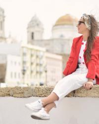 Look rojo y blanco