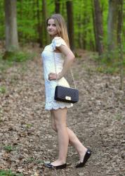 362. Biała koronkowa sukienka. ♥ 