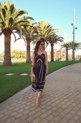 VESTIDO MIDI DE RAYAS