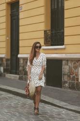 White dress – Elodie in Paris