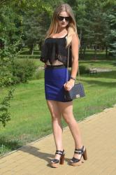 382. Elegant summer look. ♥ Kobaltowa mini ♥