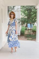 BLUE AND WHITE DRESS AND $500 NORDSTROM GIVEAWAY