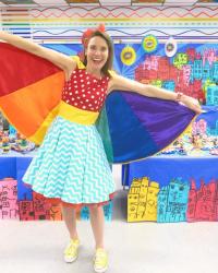 DIY: Superhero Dress with Rainbow Cape!