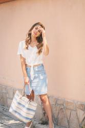 THE ONE TYPE OF DENIM SKIRT TO WEAR THIS SUMMER