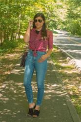 {outfit} How to Wear High Waisted Jeans in Summer