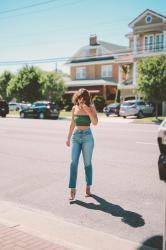 GREEN TUBE TOP