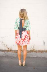 Topshop Mix Floral Print Minidress