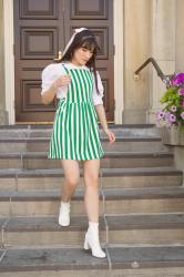 Green Striped Dress 