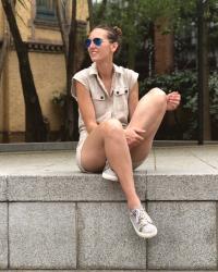 Beige jumpsuit