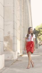 Red Leather Skirt