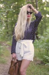 VINTAGE VIBE : POLKA DOT SHIRT & CAT EYE SUNNIES