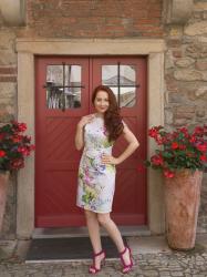 White Dress with Orchids