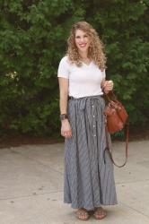 Striped Maxi Skirt 