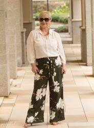 Olive Wide Leg Floral Pants & Linkup