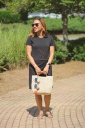 1 Piece, 2 Ways: Black Banana Republic T-shirt Dress