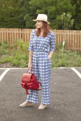 Like Nothing Else in the Shops: A Blue Patterned Jumpsuit #iwillwearwhatilike