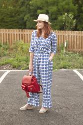 Like Nothing Else in the Shops: A Blue Patterned Jumpsuit #iwillwearwhatilike