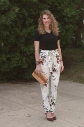 Floral Paper Bag Pants & Confident Twosday Linkup 
