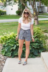 Gingham Shorts + Crop Top.