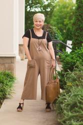 Linen Cropped Overalls for Summer