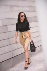 How To Wear A Paperbag Mini Skirt