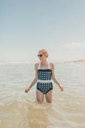 Retro Gingham Bathing Suit