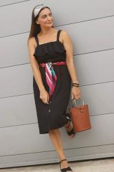 Vestido negro con botones