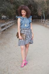 Skirtmas in July: J Crew Gingham Ruffle Mini Skirt