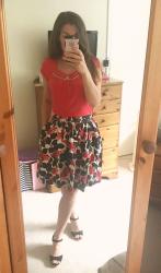 Lady in Red Floral (Workwear)